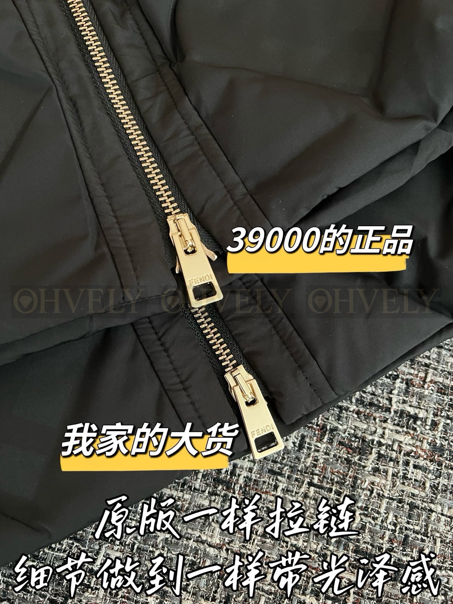 【 ZP버전 】FD 하이넥 지퍼 자카드 패딩 점퍼 상품 썸네일