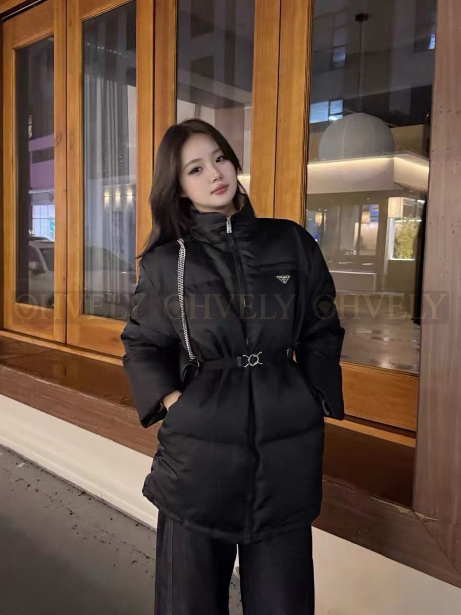 【 ZP버전 】PR 스탠드카라 롱 벨티드 패딩 점퍼 상품 썸네일