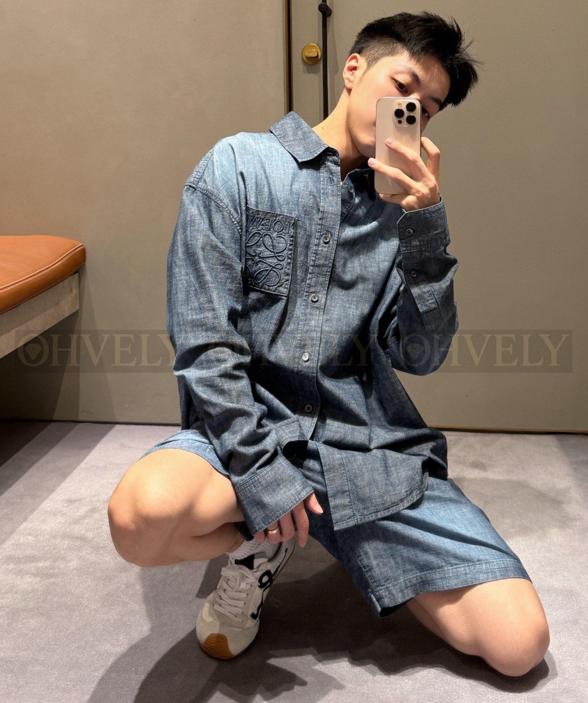 【 ZP버전 】LOW 양면 슬라브 데님 셔츠 상품 썸네일